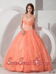 Sweetheart Satin and Organza Appliques 2013 Sweet 16 Dresses with Beading
