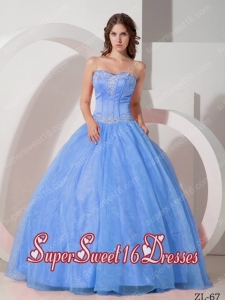 Beautiful Ball Gown Sweetheart Appliques with Beading Cute Sweet Sixteen Dresses