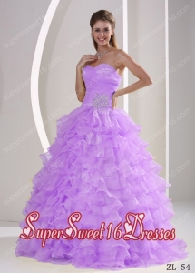 Ruffles Sweetheart Appliques and Ruch Custom Made Sweet 16 Dresses For Military Ball