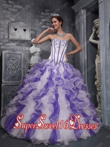 Elegant Sweet 16 Dresses Sweet Ball Gown Sweetheart Taffeta and Organza Appliques Colorful