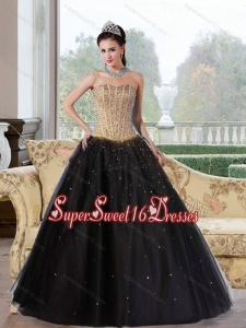 2015 Elegant A Line Multi Color Sweet 16 Ball Gowns with Beading