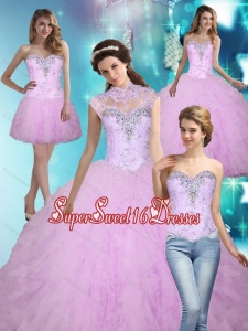 Pretty 2015 Beading and Ruffles Ball Gown Quinceanera Dresses