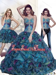 2015 Appliques and Pick Ups Sweetheart Military Ball Dresses in Multi Color