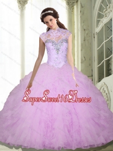Discount Beading and Ruffles Sweetheart Sweet Fifteen Dresses for 2015