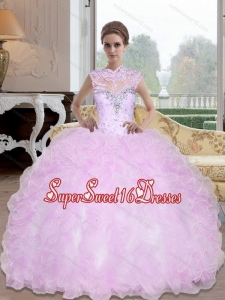 New Style Beading and Ruffles Ball Gown Sweet Fifteen Dresses for 2015