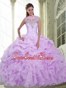New Style Beading and Ruffles Sweetheart Sweet 16 Dresses for 2015