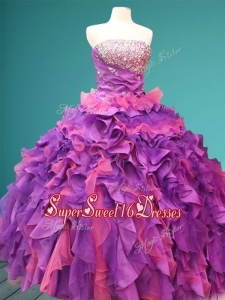 Best Beaded and Ruffled In Stock Quinceanera Dresses in Purple and Pink