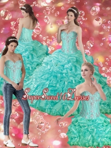 Luxurious Sweet 16 Sweetheart Quinceanera Dresses with Beading for Fall