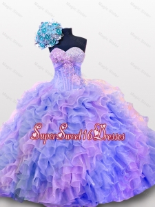 Beaded and Sequins Sweetheart Quinceanera Dresses for 2015