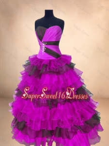 Perfect Ball Gown Floor Length Custom Made Sweet 16 Dresses in Multi Color