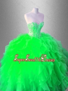 Beaed Latest Quinceanera Gowns with Ruffles for 2016