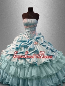 Classical Strapless Quinceanera Dresses with Pick Ups and Beading
