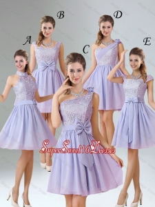 2016 Spring A Line Mini Length Dama Dresses in Lavender