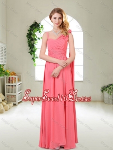 Luxurious Asymmetrical Dama Dresses in Watermelon Red