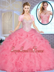 2016 Exclusive Sweetheart Quinceanera Dresses Beading and Ruffles