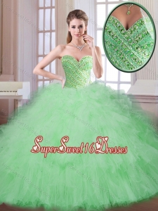2016 Spring Apple Green Quinceanera Gowns with Sweetheart