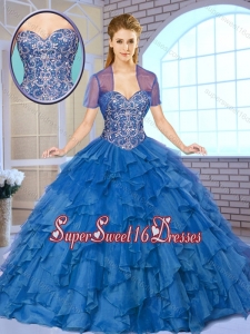 Gorgeous Beading and Ruffles Quinceanera Gowns with Sweetheart