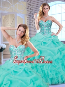 Popular Beading and Ruffles Sweet 16 Dresses with Sweetheart