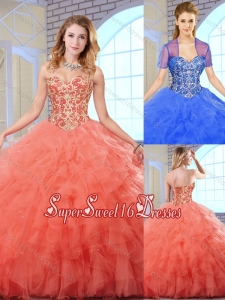 Sweet Fifteen Gowns with Beading and Ruffles