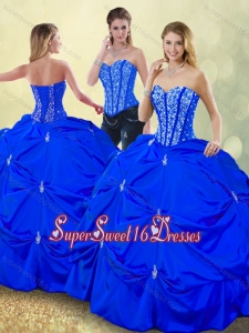 Luxurious Floor Length Sweet Fifteen Dresses with Pick Ups