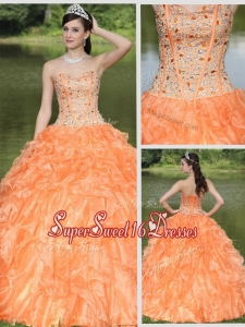 Cheap Beading and Ruffles Layered Quinceanera Gowns