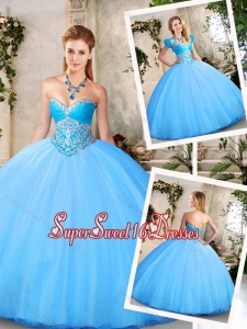 Lovely Sweetheart Sweet Sixteen Dresses with Beading