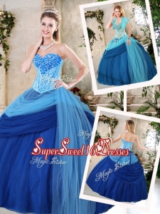 2016 Quinceanera Dresses Sweetheart Beading Quinceanera Gowns for Fall