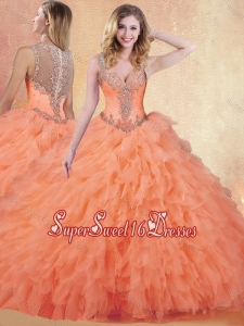 Perfect Ball Gown Straps Cheap Sweet Sixtee Dresses with Ruffles and Appliques