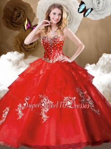 Discount Ball Gown Cheap Sweet Sixteen Dresses with Beading and Appliques