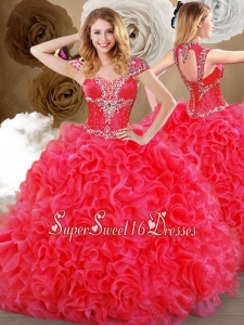 Gorgeous Sweetheart Cheap Sweet Sixteen Dresses with Beading and Ruffles