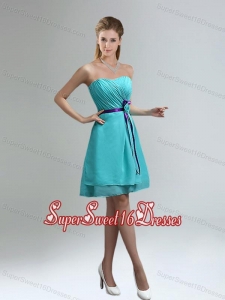 Classical Blue And Purple Sweetheart Dama Dresses with Ruches