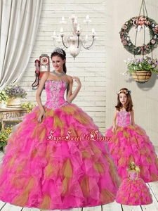2015 Top Seller Multi-color Princesita Dress with Ruffles and Beading