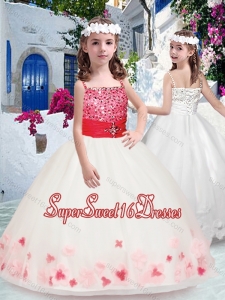 Simple Spaghetti Straps Mini Quinceanera Dresses with Appliques and Beading