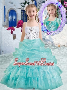 Romantic Spaghetti Straps Mini Quinceanera Dresses with Beading and Bubles