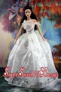 Lace White Off The Shoulder To Wedding Dress For Noble Barbie
