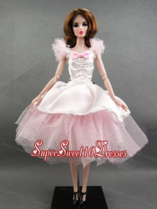 Pretty Handmade Pink Tulle Ball Gown Barbie Doll Dress