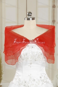 2014 Beautiful New Style Beading Shawls in Coral Red