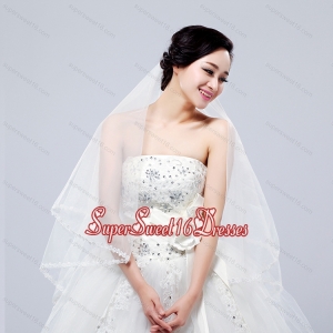 Fairy Two-Tier with Lace Angle Cut Edg Wedding Veils
