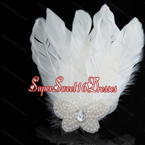 Unique White Pearl Feather for Wedding