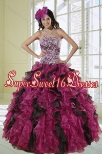 Modest Ball Gown Dress for Quinceanera with Leopard Print