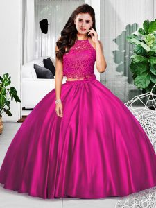 Deluxe Taffeta Sleeveless Floor Length 15 Quinceanera Dress and Lace and Ruching