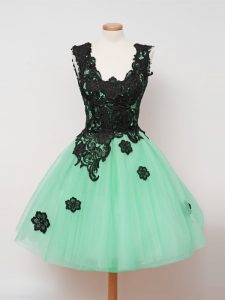 Most Popular Turquoise Straps Neckline Lace Court Dresses for Sweet 16 Sleeveless Zipper