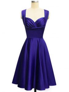 Pretty Purple Sleeveless Taffeta Lace Up Court Dresses for Sweet 16 for Prom and Party and Wedding Party