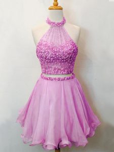 Comfortable Sleeveless Beading Lace Up Quinceanera Court Dresses