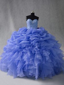 Cute Floor Length Ball Gowns Sleeveless Blue Military Ball Dresses Lace Up