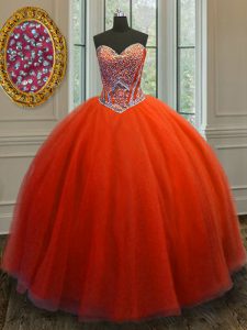 Traditional Floor Length Ball Gowns Sleeveless Red Casual Dresses Lace Up