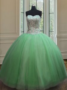 Ball Gowns 15 Quinceanera Dress Sweetheart Tulle Sleeveless Floor Length Lace Up