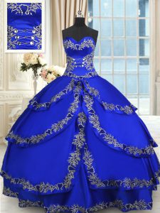Sleeveless Beading and Embroidery and Ruffled Layers Lace Up Ball Gown Prom Dress