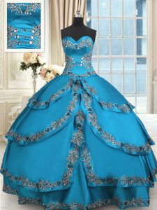 Discount Sleeveless Beading and Embroidery and Ruffled Layers Lace Up Sweet 16 Dresses