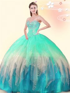 Low Price Floor Length Ball Gowns Sleeveless Multi-color Sweet 16 Dress Lace Up